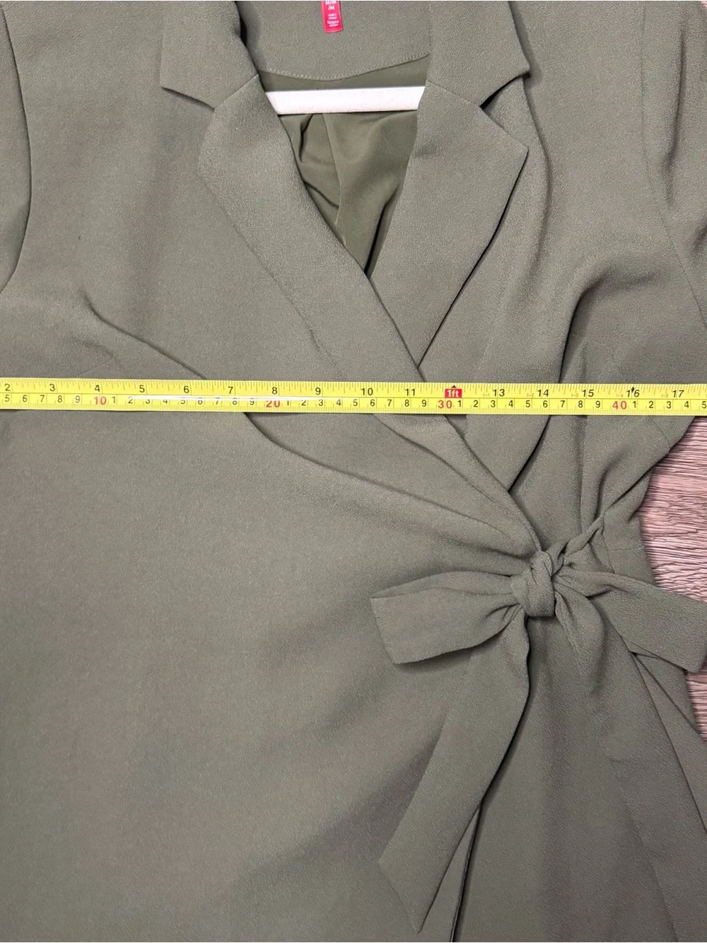 Spanx Crepe Olive Wrap Blazer & Wide-Leg Pants Suit Set - Women
